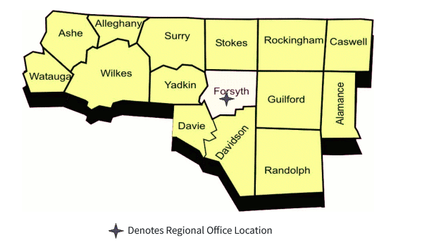Winston-Salem Regional Map