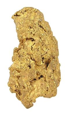 A shiny gold nugget