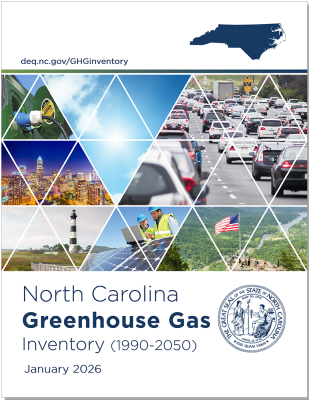 Cover page of the North Carolina Greenhouse Gas Inventory (1990-2050), January 2026 report