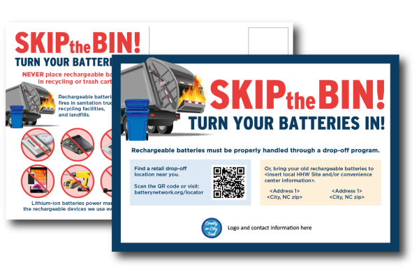Postcard template for proper lithium-ion battery management