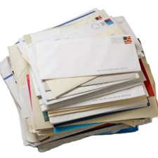 Stack of junk mail.