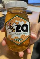 Jar of honey produced by DEQ's hives.