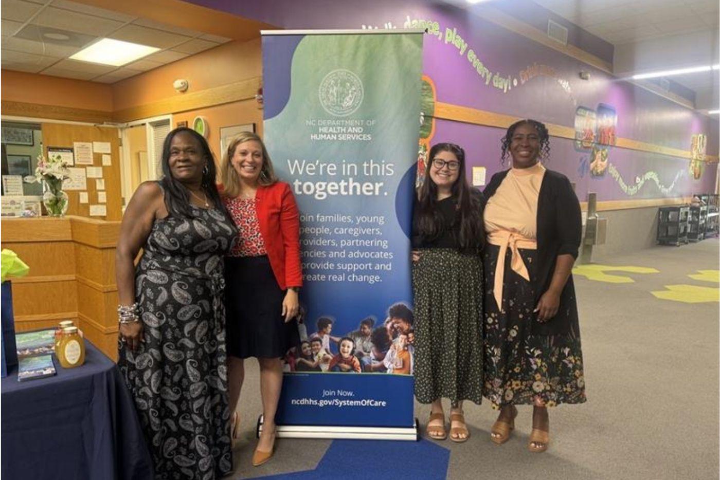 NCDHHS staff with NC Rep. Sarah Crawford 