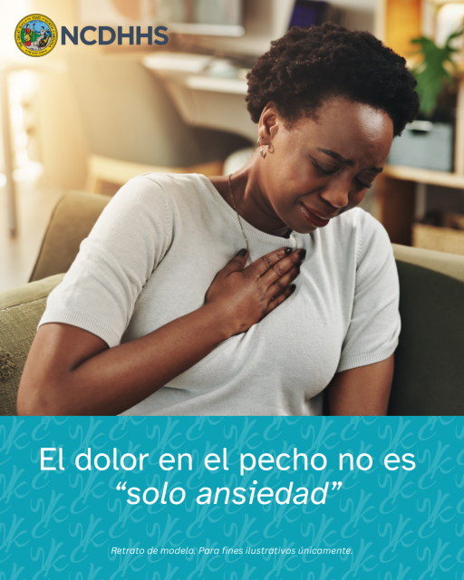 A woman experiencing anxiety and chest pain