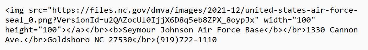 HTML code