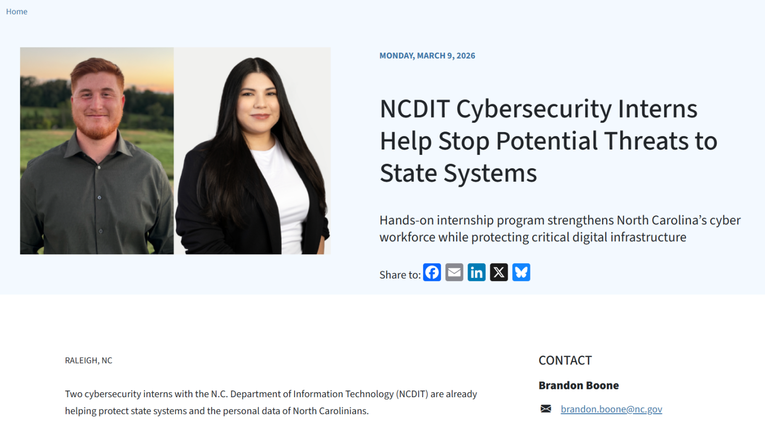 Sample Press Release displaying a Deliberate Summary