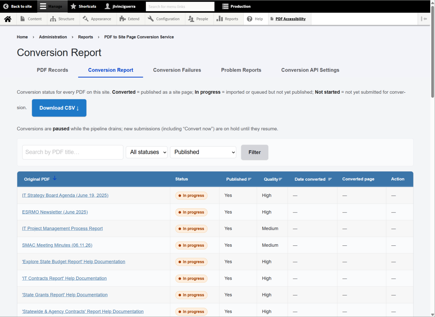 PDF Conversion Report