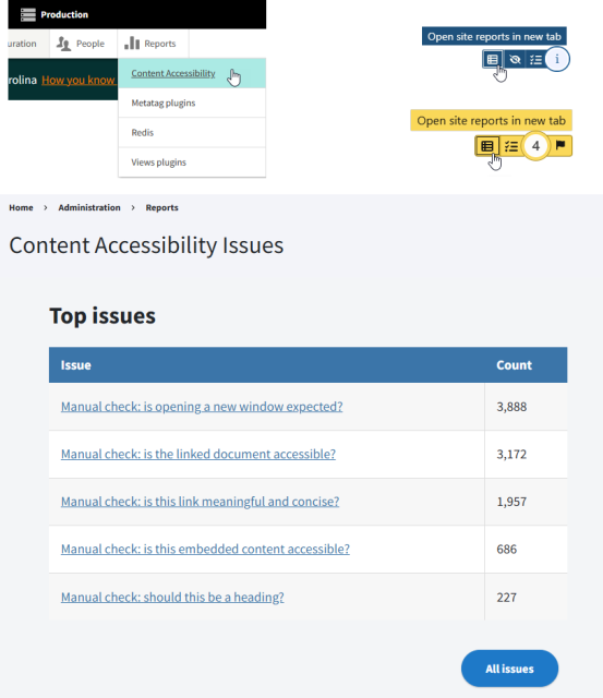 how to find your accessibility report.