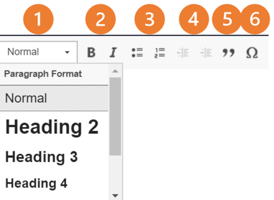 screenshot of Text Editor steps 1-6