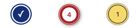 Examples of alert icons in Editorially accessibility checker