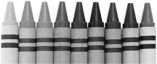 crayons grayscale