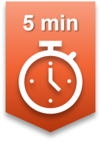 Stopwatch indicates a 5 minute delay