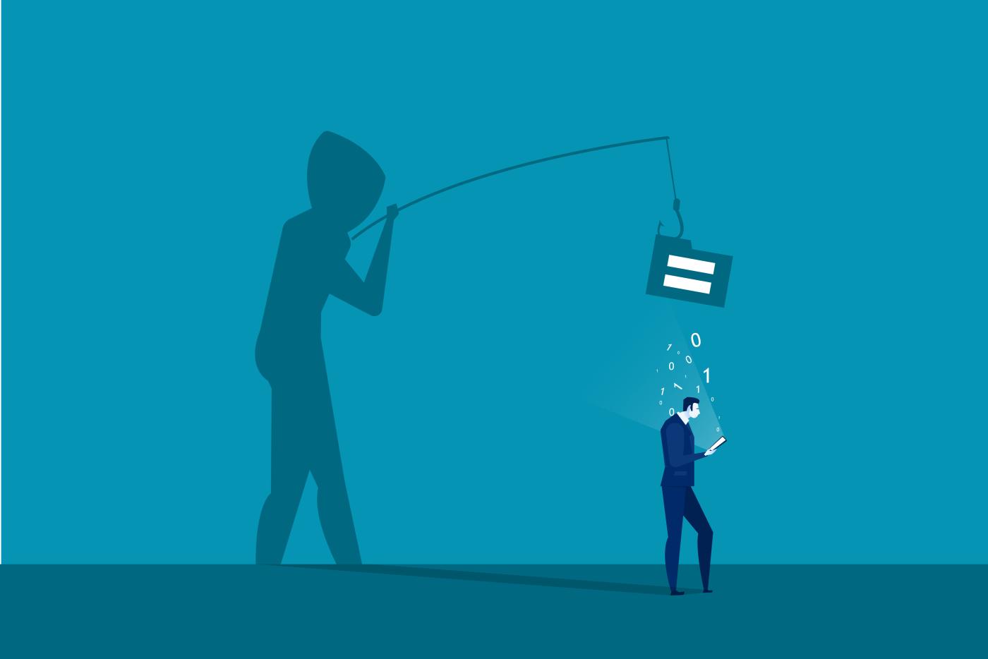 Shadowed robber fishing information off of a man on his phone.