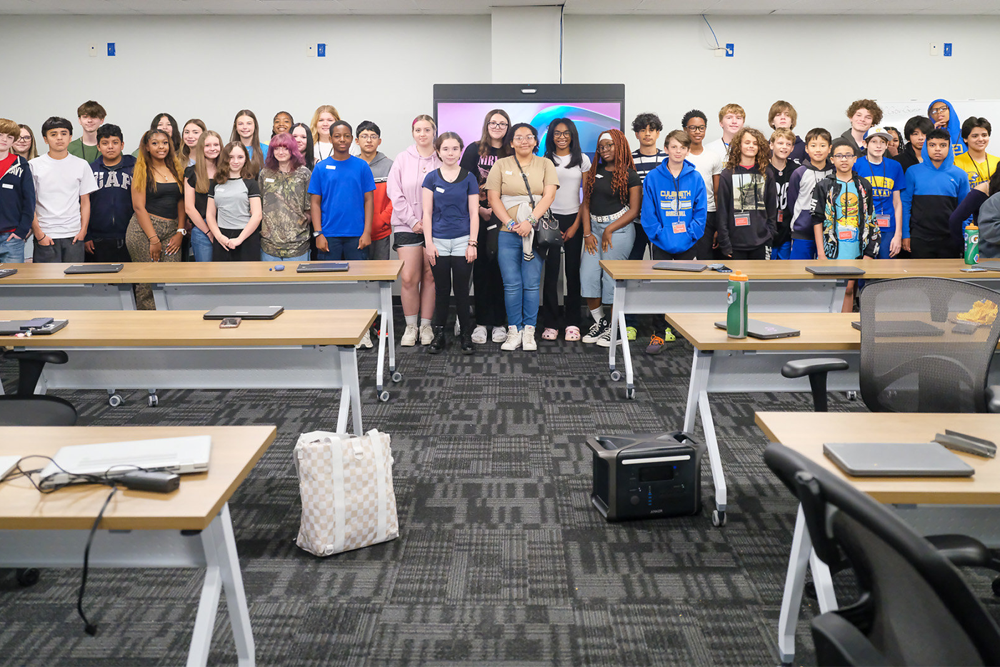 Students from Culbreth Middle School and the Student AI Task Force at Granville Central Middle School visited NCDIT on April 16.