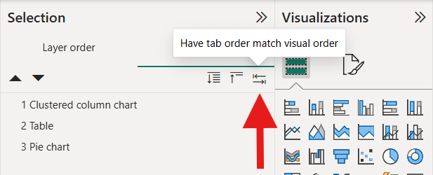 power bi tab order match visual order
