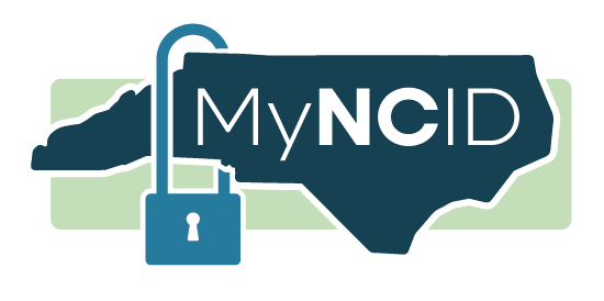 State Outline of North Carolina with the words MyNCID