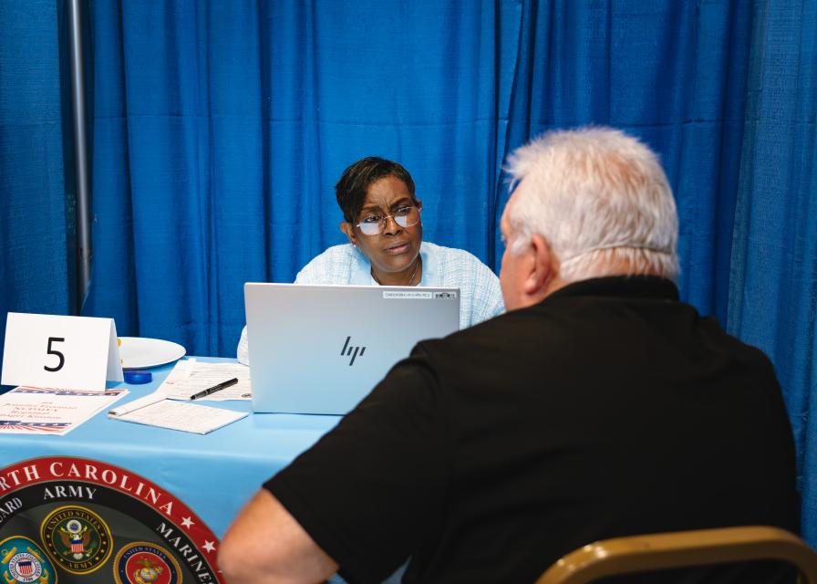 Veteran Services Officer  speaking with a Veteran