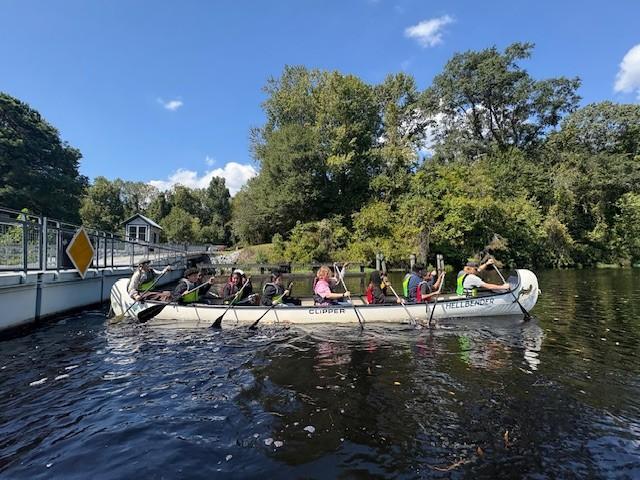 Students canoe at Dismal Swamp State Park