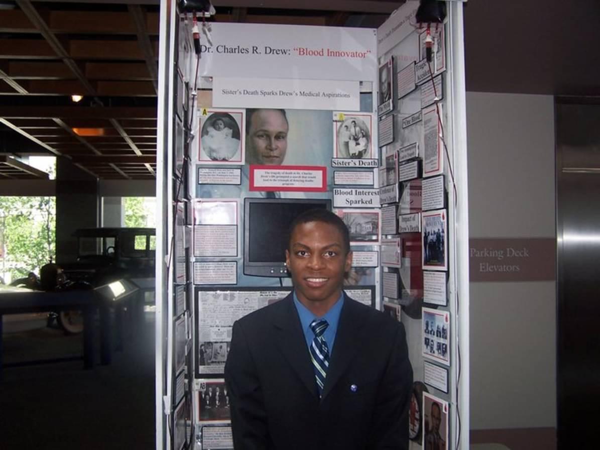 Tim and his exhibit on Dr. Drew at the 2007 State Competition.