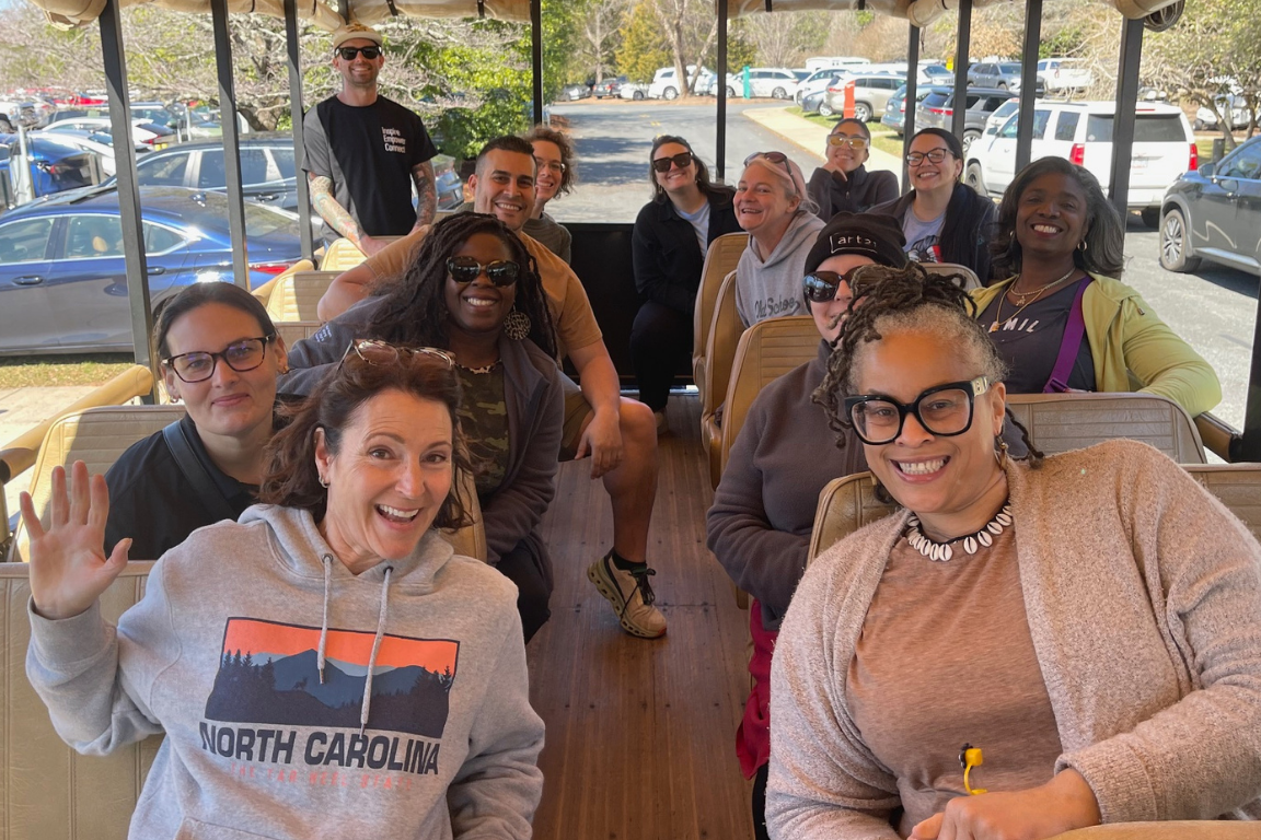 DNCR Ambassadors Laugh while on the Zoofari Bus