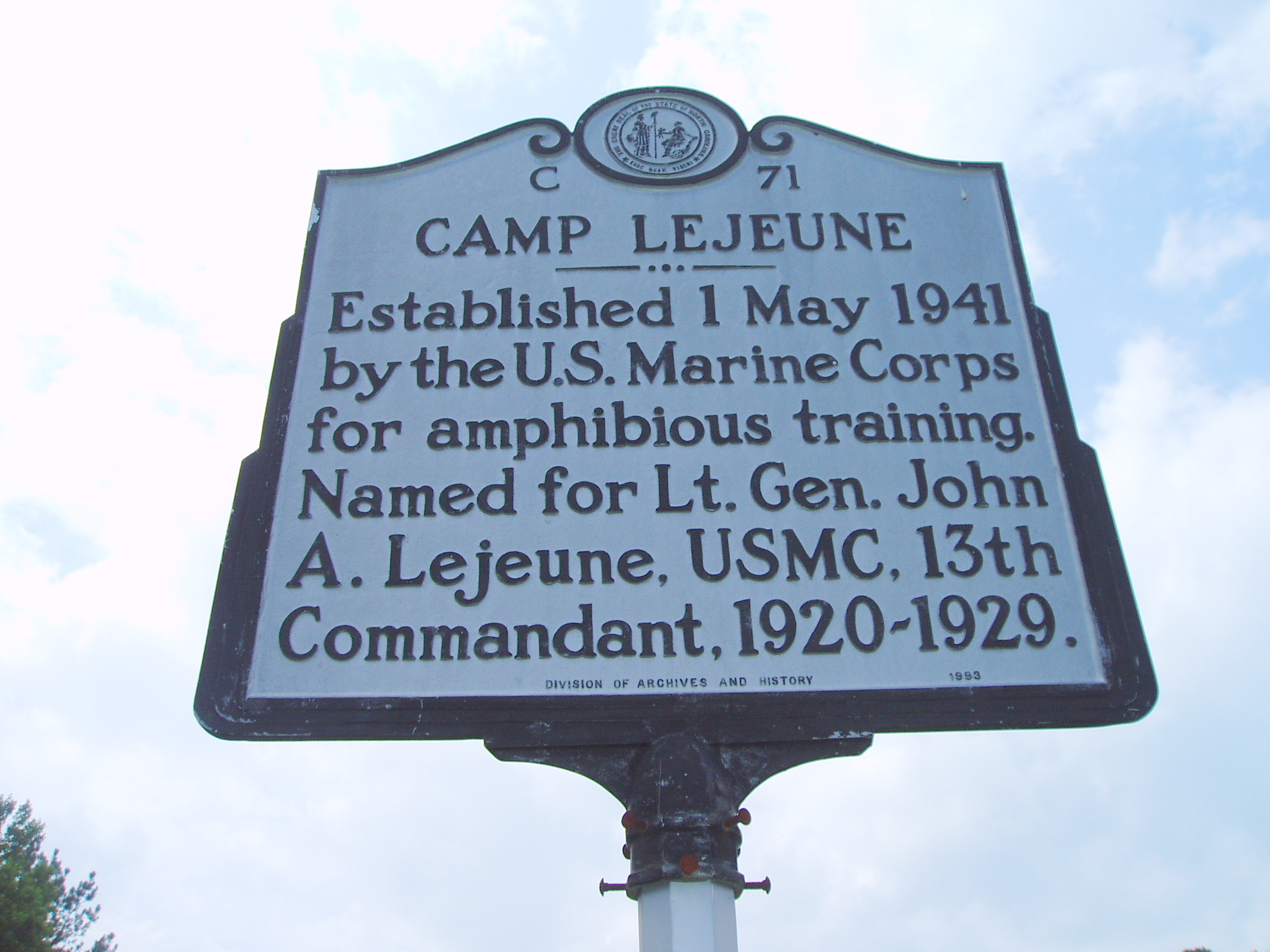 Camp Lejeune (C-71) | NC DNCR