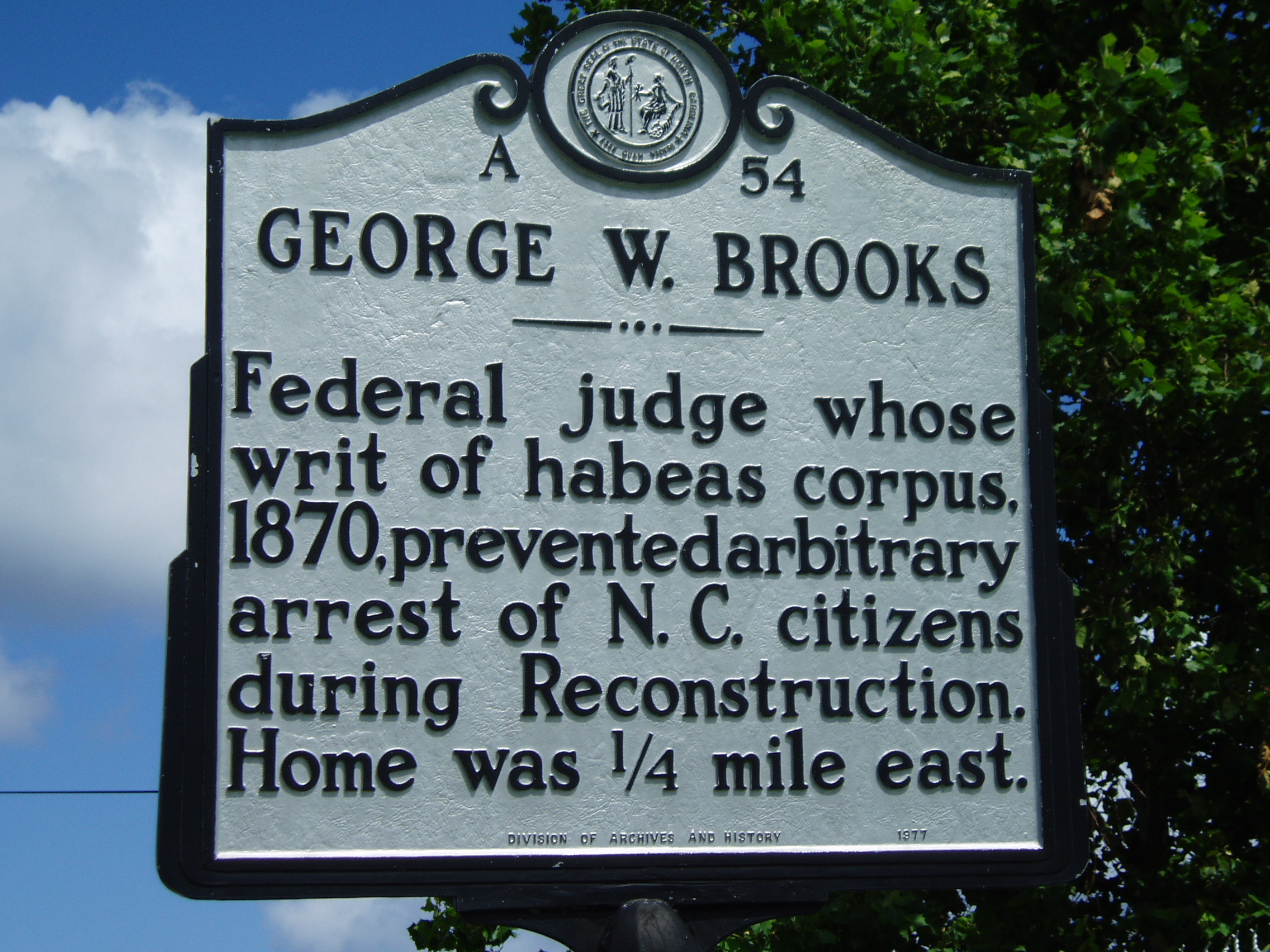 George W. Brook (A-54) | NC DNCR