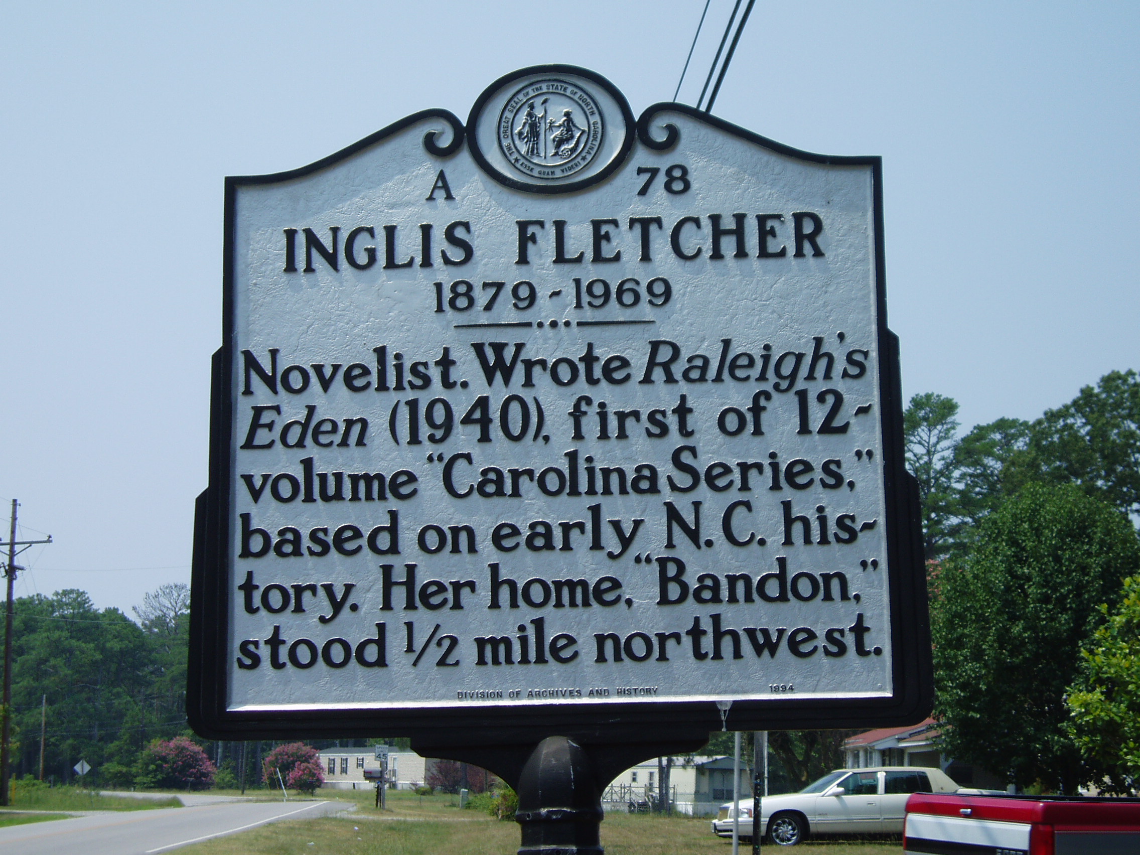 Inglis Fletcher 1879-1969 (A-78) | NC DNCR