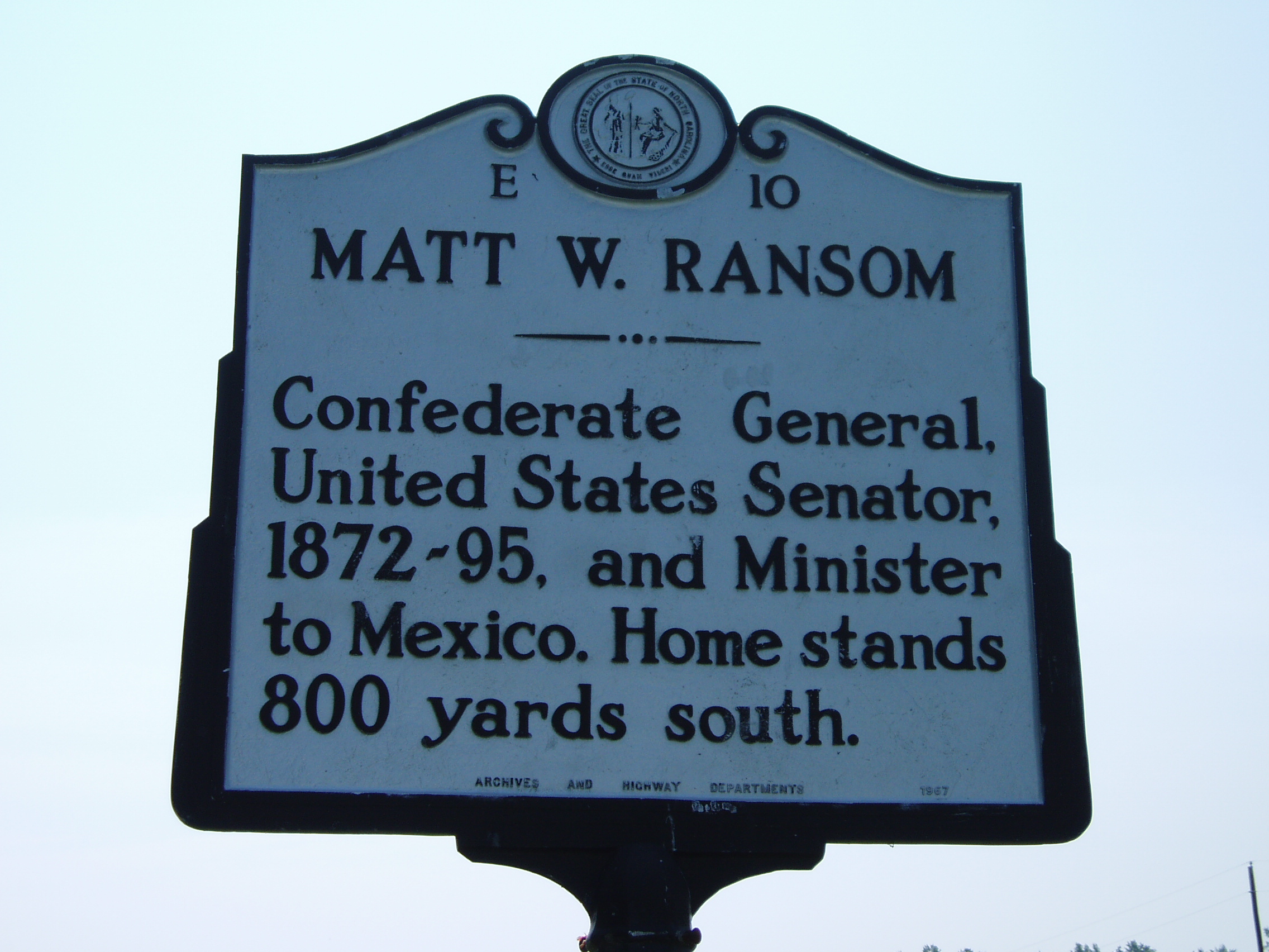 Matt W. Ransom (E-10) | NC DNCR