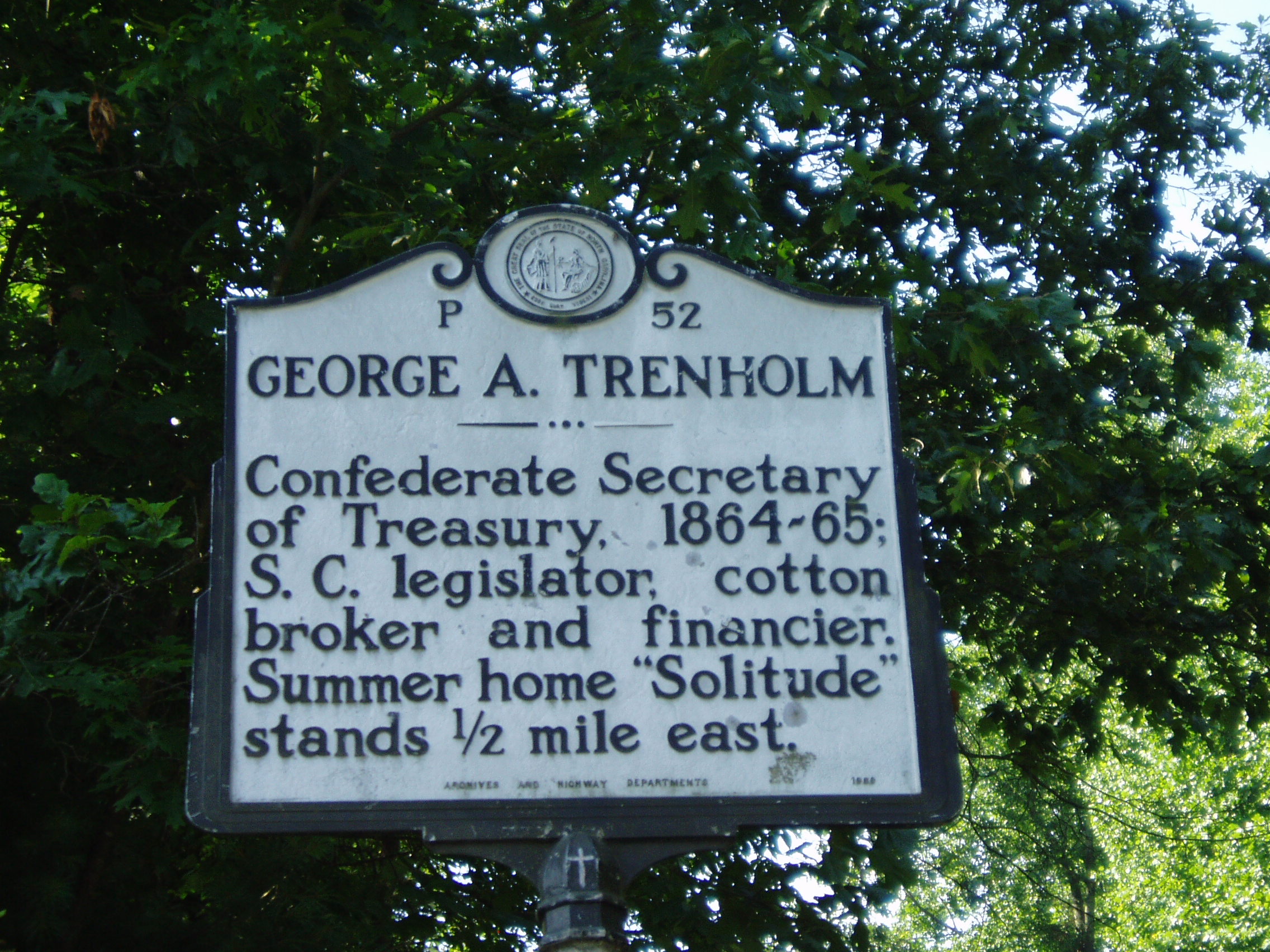 George Trenholm (P-52) | NC DNCR