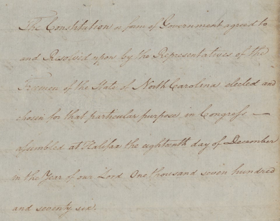 State Archives to Display Original 1776 State Constitution at Capitol 250: NC Freedom Fest July 4