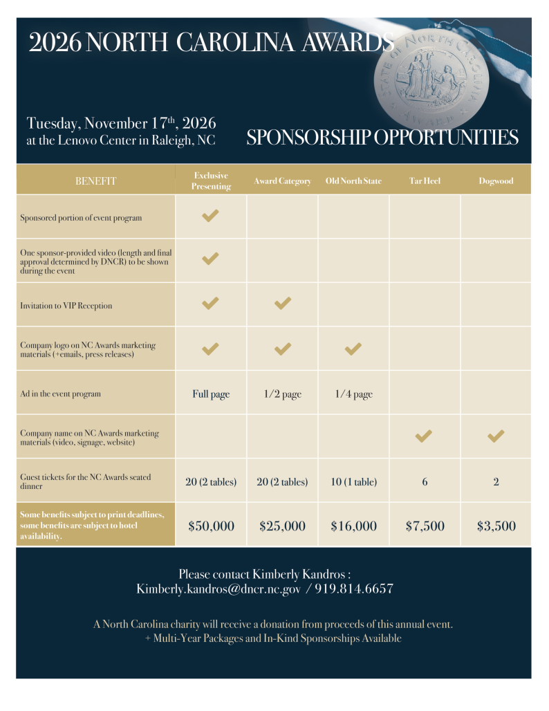 North Carolina State Seal and event branding graphic