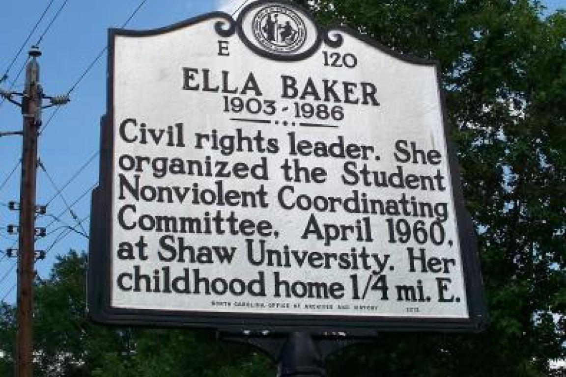 E-120 Ella Baker historical marker