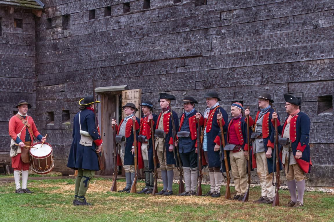 Living-history interpreters will portray colonial soldiers and settlers at Fort Dobbs March 1.