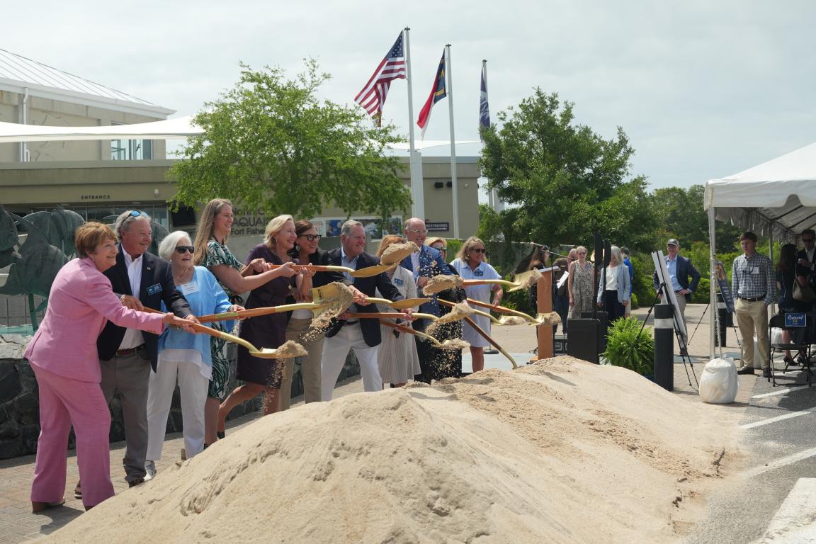 A major renovation and expansion of the North Carolina Aquarium at Fort Fisher began with a groundbreaking ceremony.
