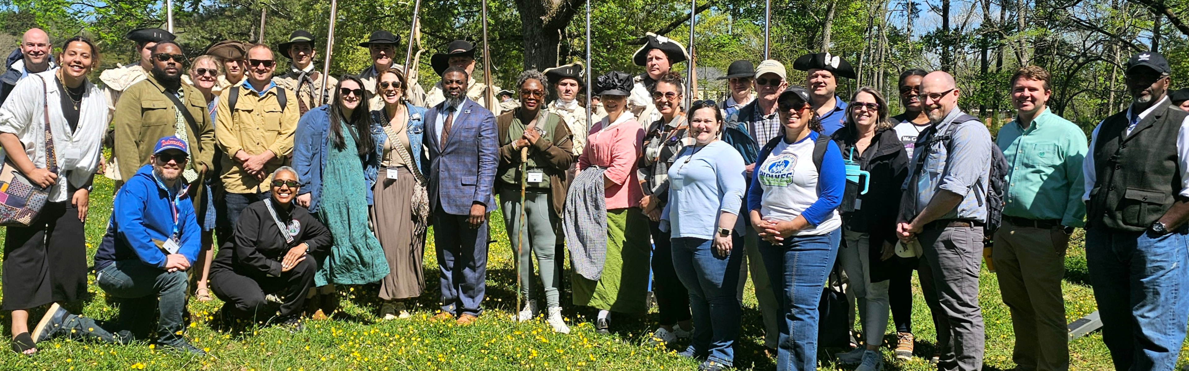 The 2024 America 250 NC Freedom Fellows at Historic Halifax