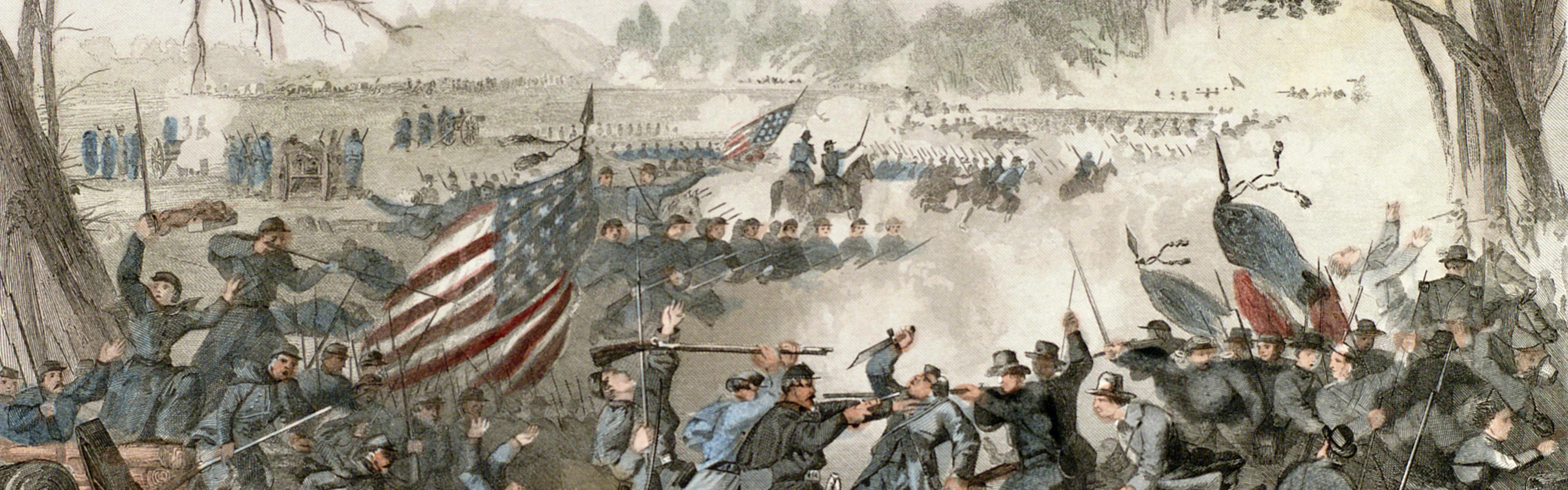 Confederate war battle drawing