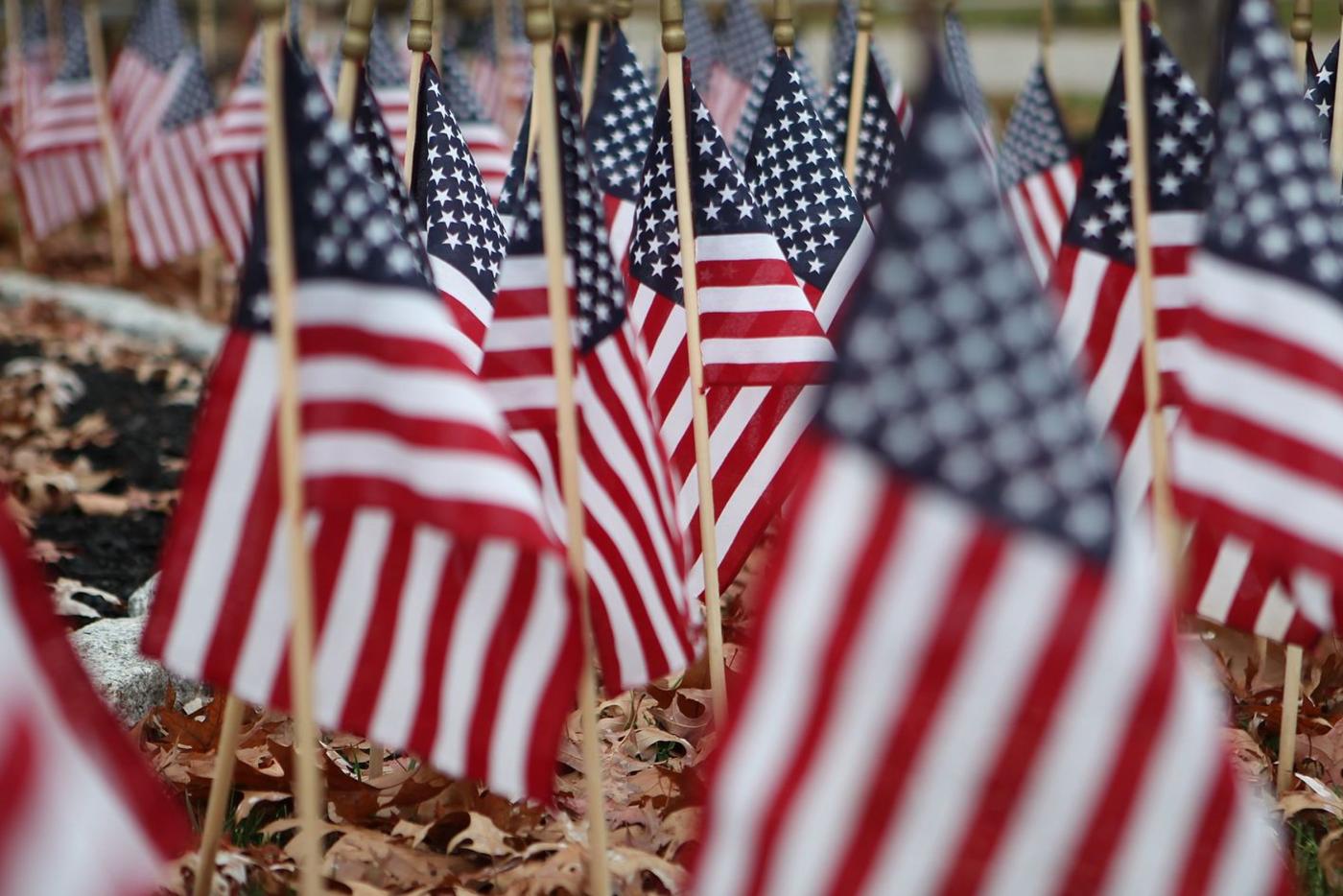 Small American flags.