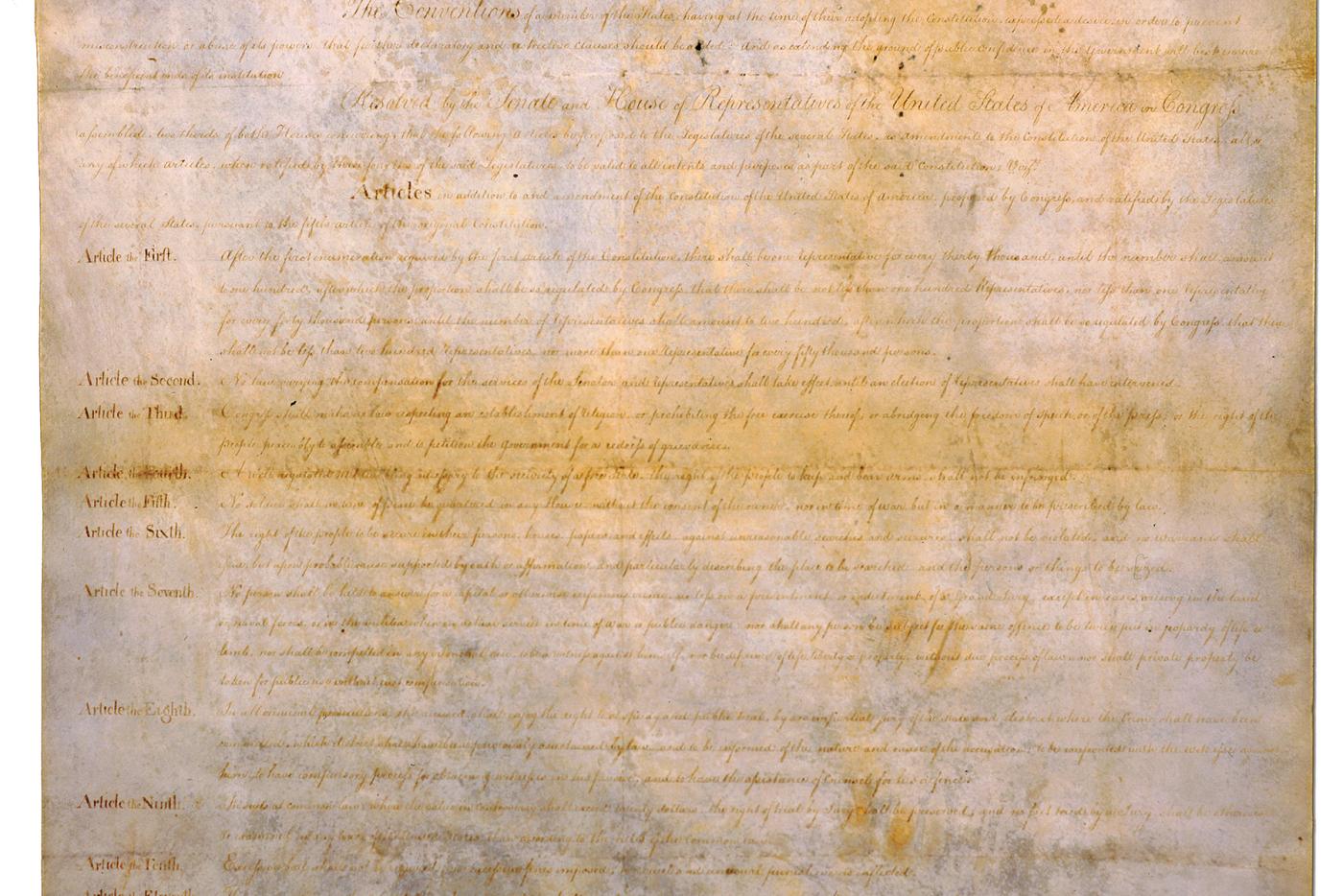 A copy of the North Carolina Bill of Rights.