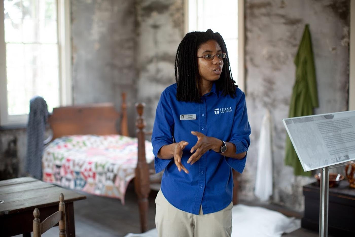 Lacey Wilson, the site manager of Charlotte Hawkins Brown Museum.