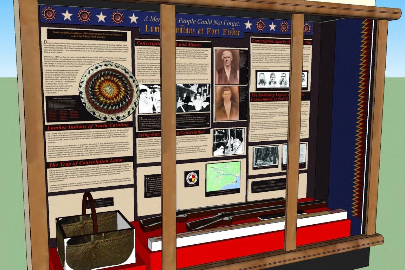 A 3D designed concept of an exhibit.