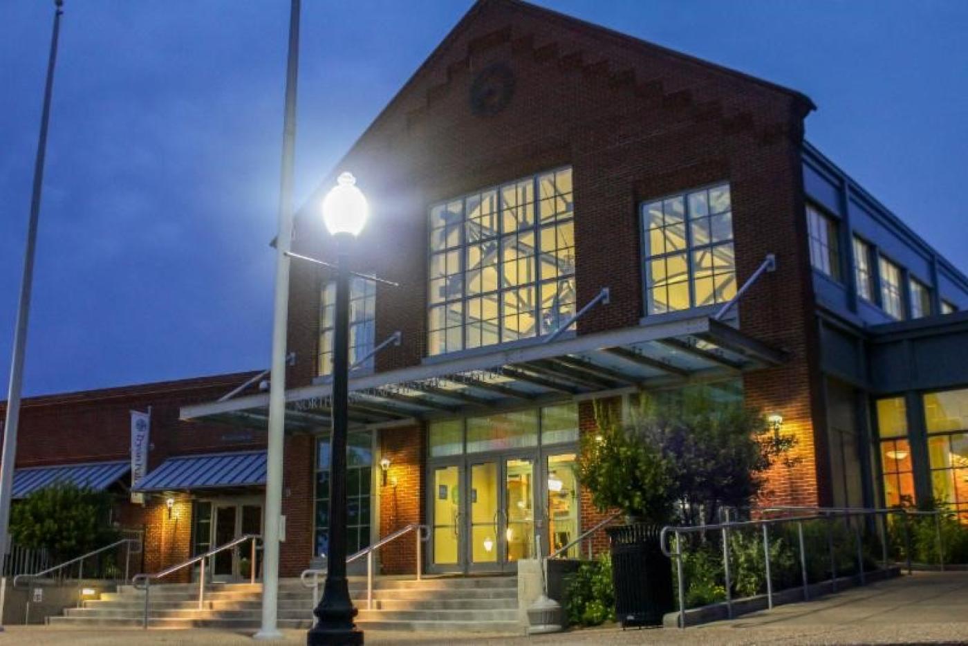 Outside of the Cullman Performance Hall at the North Carolina History Center.