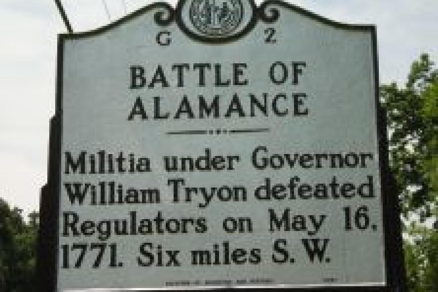 Battle of Alamance (G2) NC DNCR