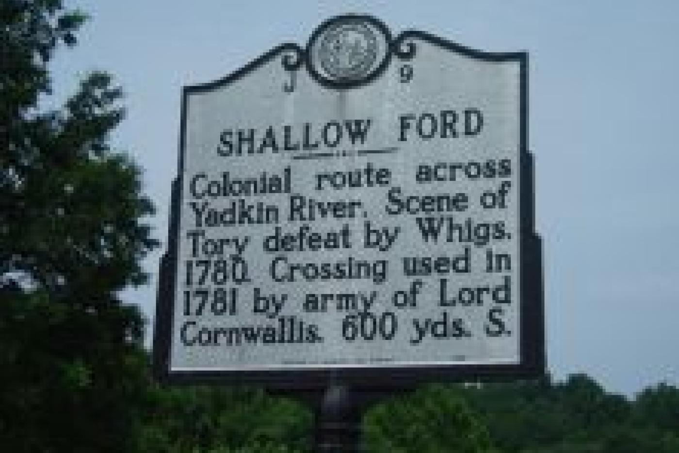 Shallow Ford (J9) NC DNCR