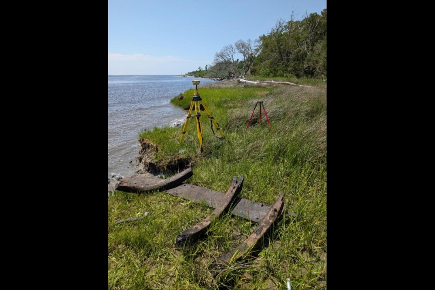 Relics from four shipwrecks were recently recovered from the colonial waterfront at Brunswick Town-Fort Anderson State Historic Site.