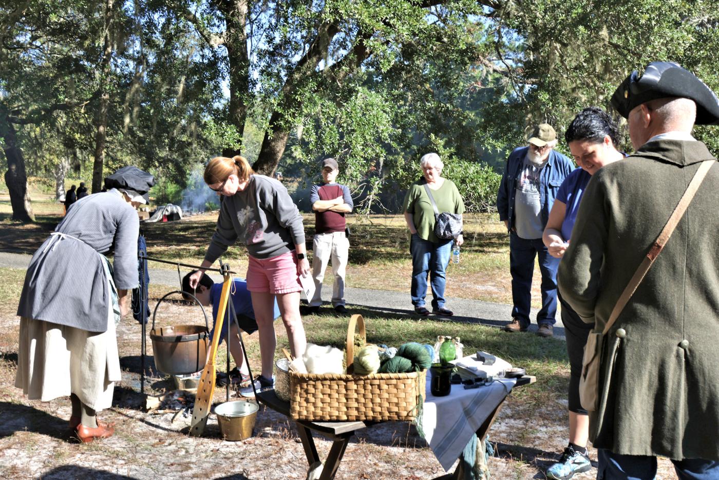 Dyeing demonstrations will be part of a living history program at Brunswick Town/Fort Anderson State Historic Site on Saturday.