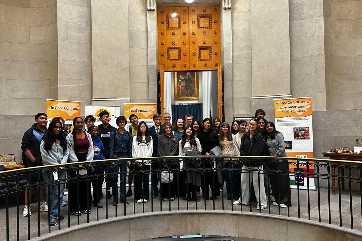 Green Hope High School's Asian American Studies Honors Program Students at the State Capitol