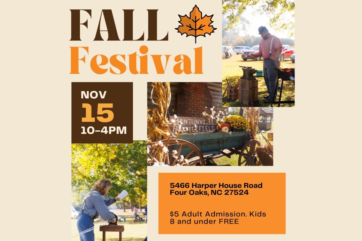 Graphic for Celebrate Fall at Bentonville Battlefield’s Fall Festival Nov. 15