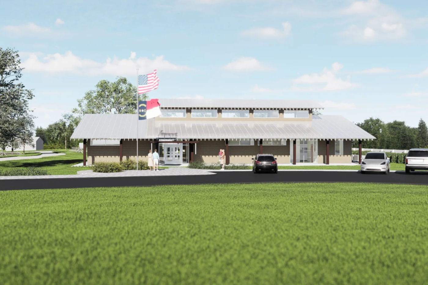 The new visitor center at the House in the Horsehoe State Historic Site will open in 2027.