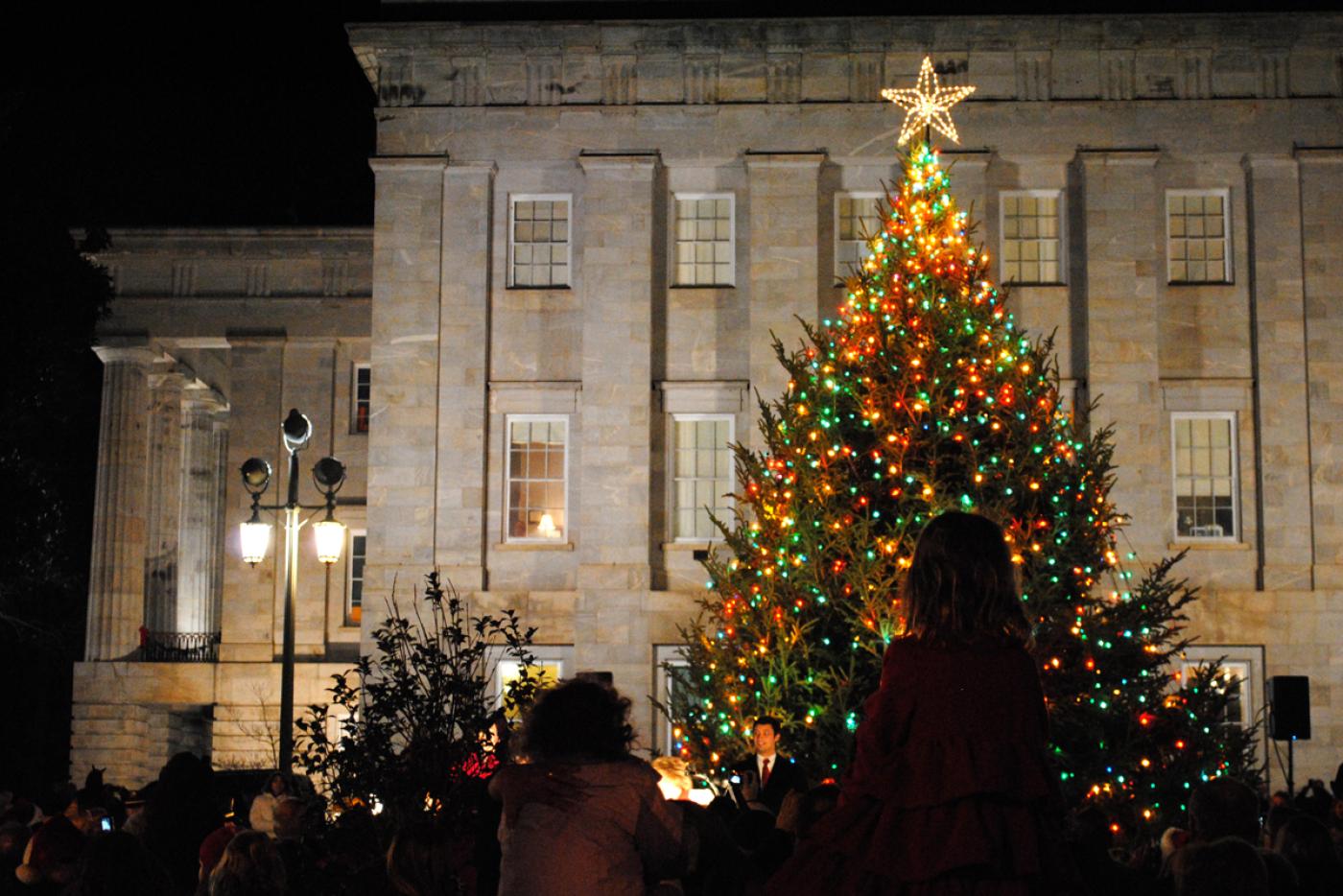 The lighting of the State Christmas Tree at the Capitol marks the official start of the holiday season in the Tar Heel State.