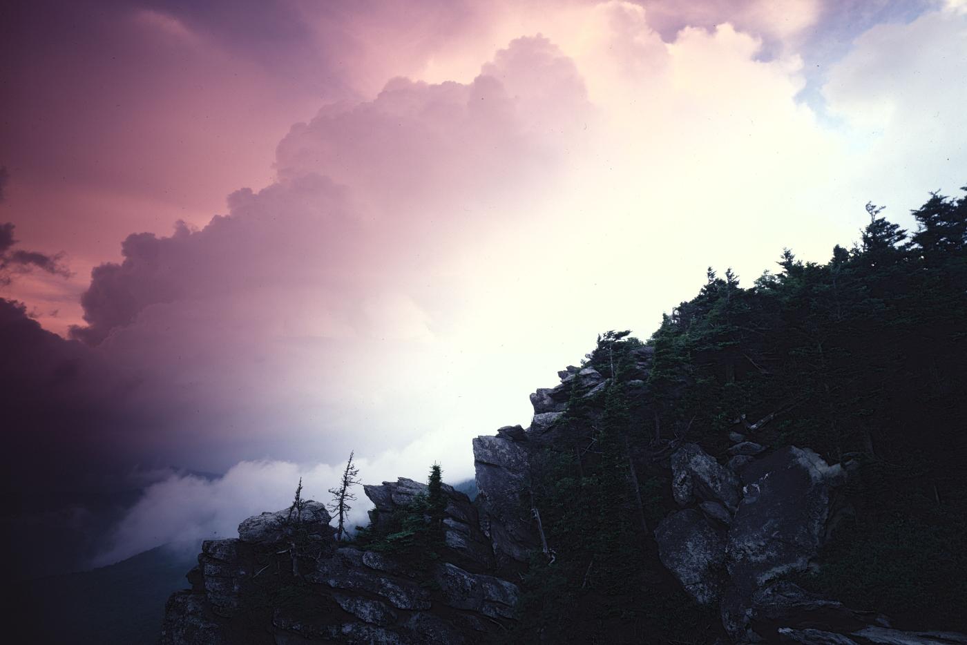 View of Grandfather Mountain from the Blue Ridge Parkway, c. 1975, James Valentine Photograph Collection, PHC.312.1.82, State Archives of N.C.